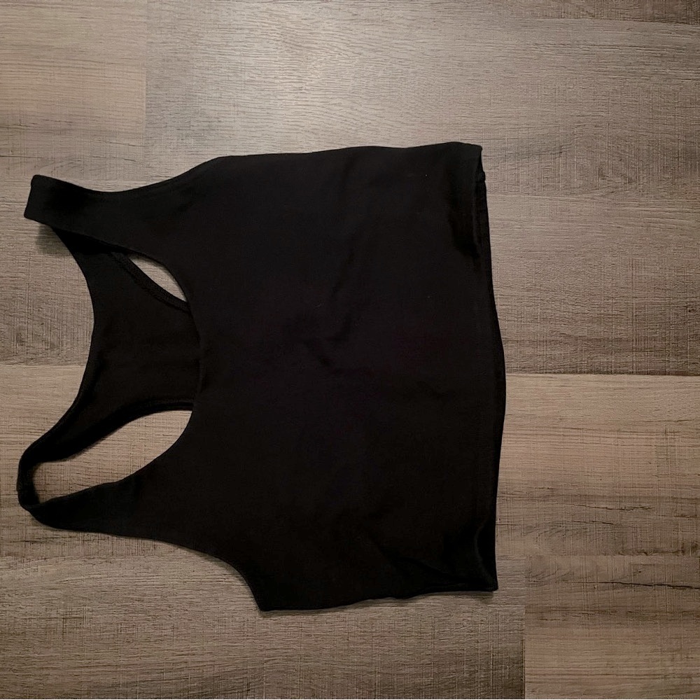 Pact Black Sleeveless Crop Top